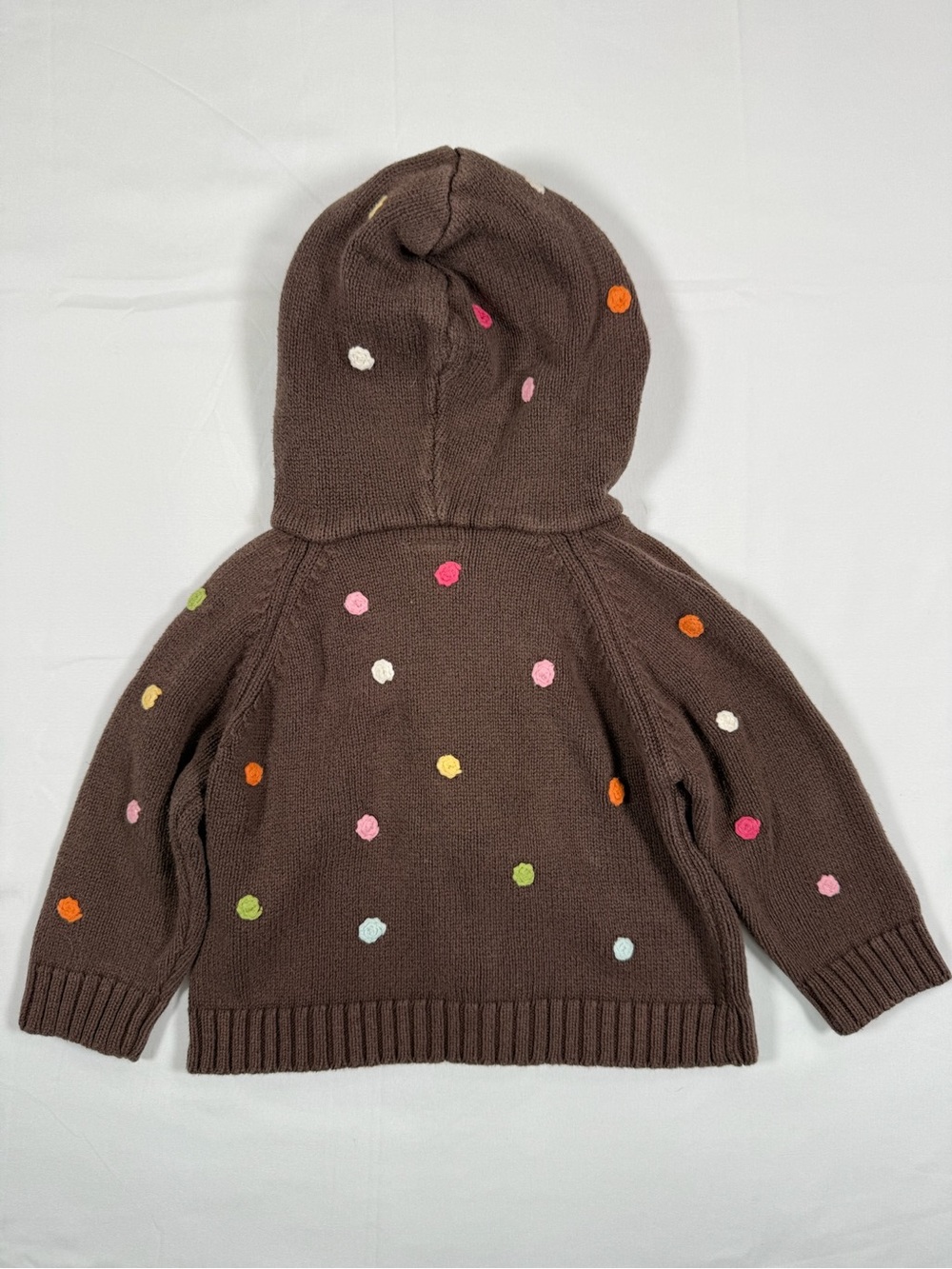 VINTAGE GYMBOREE Toddler Girls 2007 Botanical Babies Hooded Zip Cardigan 12-18M - Picture 11 of 11